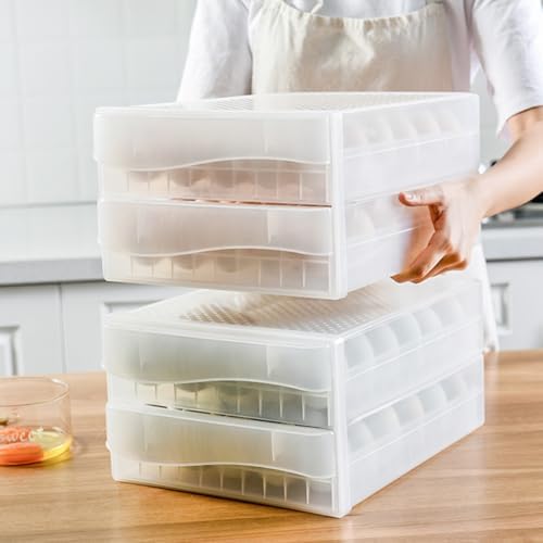Xmas Eggs Holder Basket Dual-layer Plastic Container for Fridge