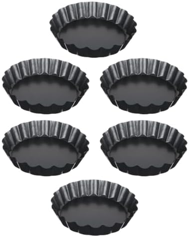6pcs 10cm Non-stick round Chrysanthemum Pie Pan Set with Removable