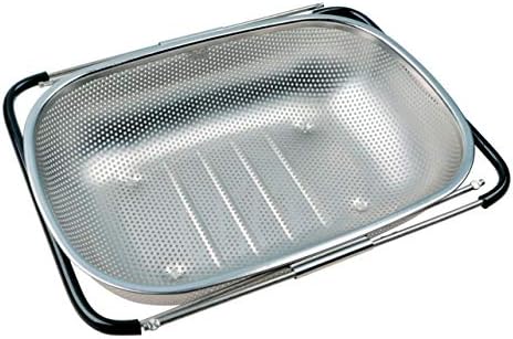 Over the Sink Strainer, Stainless Steel Kitchen Colander with