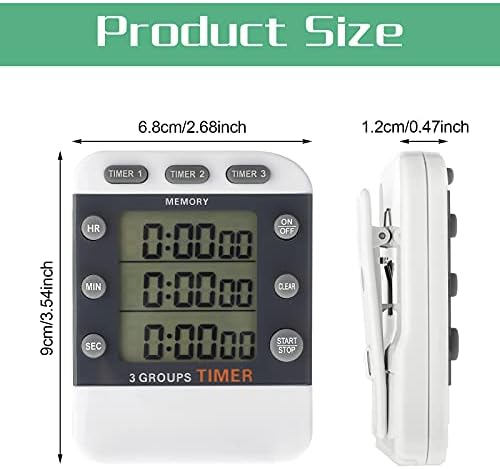 Photect 2 Pcs Digital Kitchen Timer