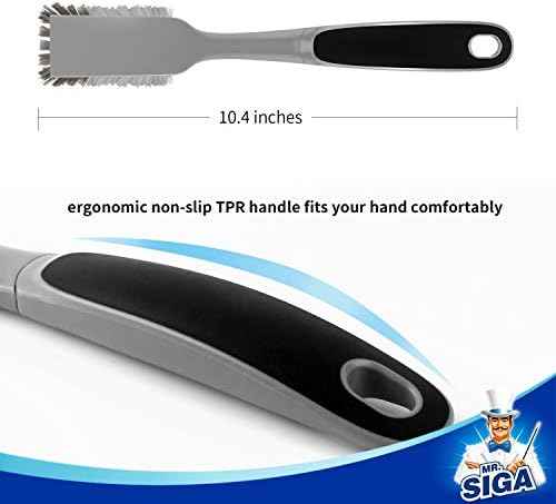 MR.SIGA Dish Brush with Scraper, 2 Pack
