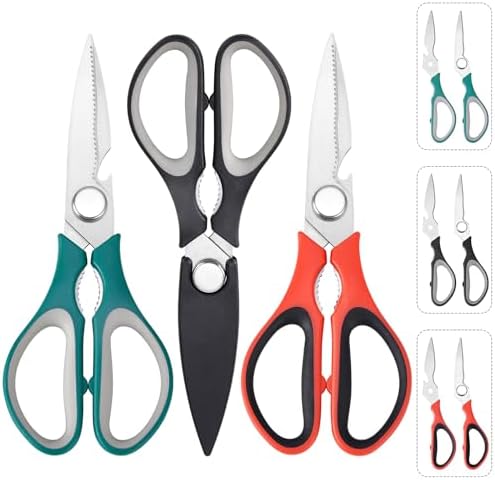 3-Pack Kitchen Scissor All Purpose Kitchen Shears Heavy Duty Scissors