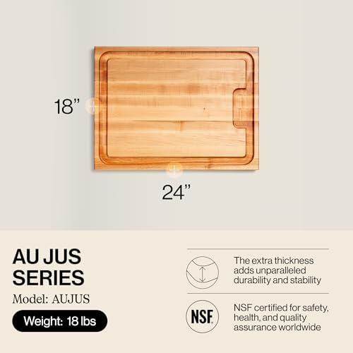 John Boos Au Jus Maple Carving Board, 18 x 24 x 1.5 Inches