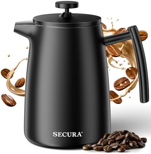 Secura 50oz French Press, 304 Stainless Steel