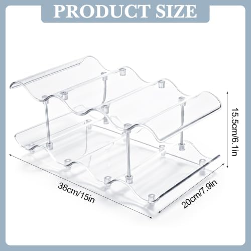 Mifoci 2 Tier Clear Acrylic Wine Rack & Countertop Stackable Bottle