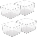 Vtopmart 4 Pack Extra Large Clear Cube Storage Bins
