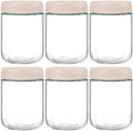 NETANY 16 oz Glass Jars with Airtight Lids, 6 Pack
