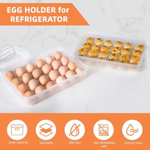 Deviled Egg Containers with Lid, Set of 2, 48 Eggs