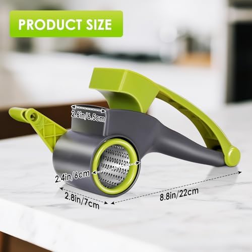 Hand Crank Rotary Cheese Grater with 4 Stainless Steel Drums