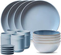 Corelle Stoneware Dinnerware Set, Handmade Reactive & Solid Glazed