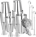 Mwellewm Cocktail Shaker Set,Boston Shaker 15Pc Drink Shaker