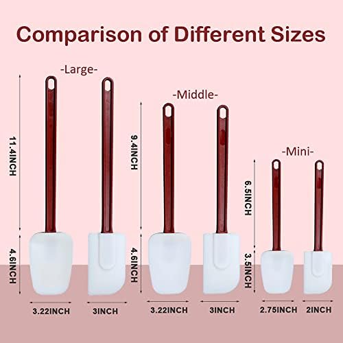16.5 INCH Silicone Spatulas Heat Resistant Heavy Duty Rubber Spatulas