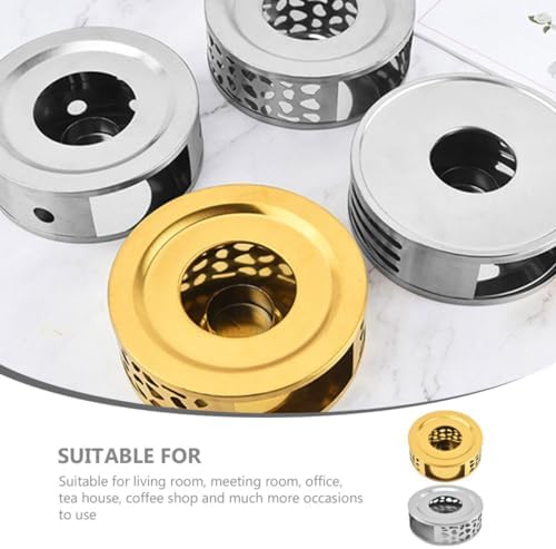 2 Pcs Teapot Warmer Xmas with Tealight Holder Stainless Steel