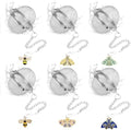 6 Set Tea Infuser for Loose Leaf Tea with Butterfly Bee Charm Pendant