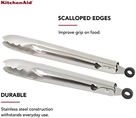 KitchenAid Stainless Steel Kitchen Tongs, Set of 2