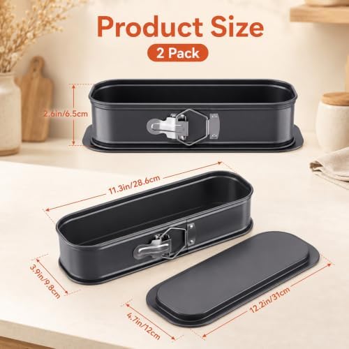 2 Pack 12“ Oval Springform Pan Carbon Steel Nonstick