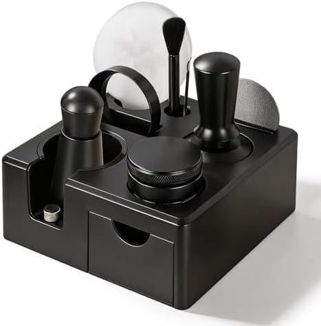 51mm Espresso Accessories Kit, Espresso Knock Box and Tamping Station