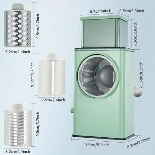 KeKee 3-in-1 Vegetable Slicer, Chopper and Spiralizer, Green
