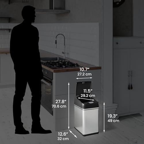 iTouchless 8 Gal Dog-Proof Sensor Trash Can with Lid