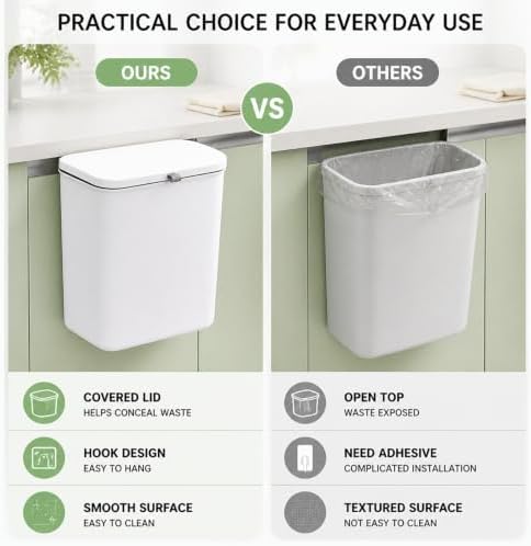 Kitchen Cleaning Set with Wall Mount Trash Can