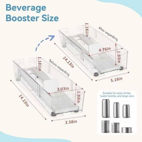 Soda Can Organizer for Fridge, 5 Pack