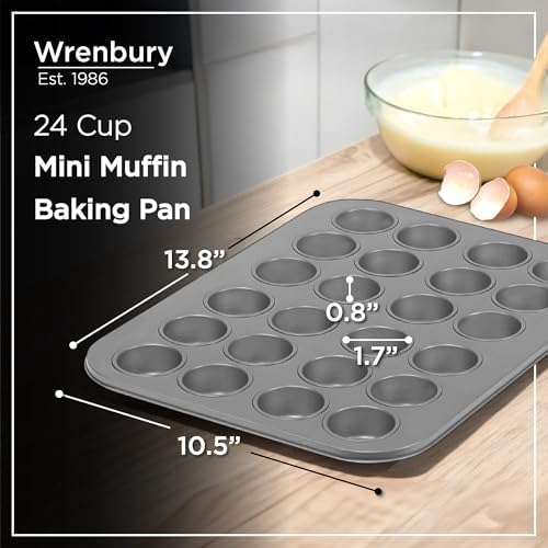 Wrenbury Mini Muffin Pan - Tiny Treats, Big Smiles - Non Stick Small