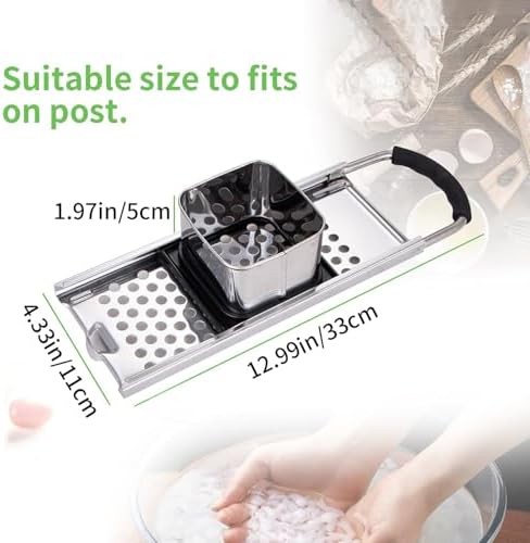 Grade Stainless Steel Spaetzle Maker Widen Plastic Handle Homemade Egg