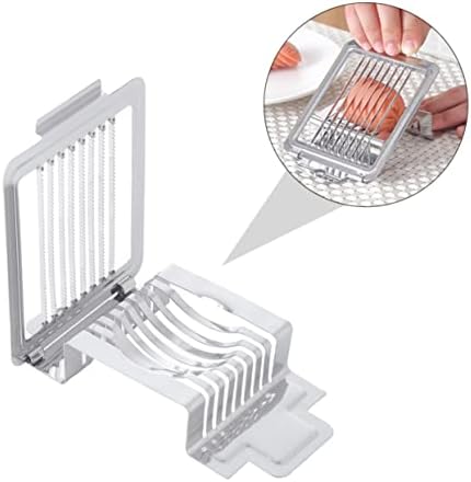 Xmas Stainless Steel Egg Slicer with 8 Cutting Wires, Silver