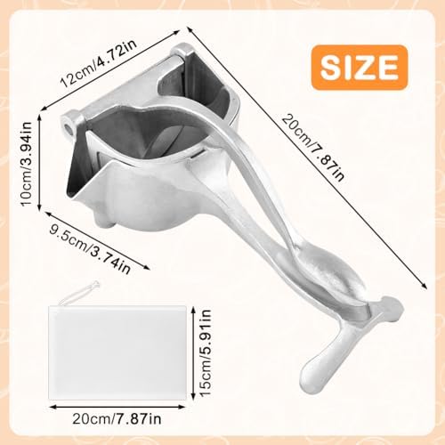 Aluminum Alloy Lemon Squeezer with 4 Mesh Straining Bags