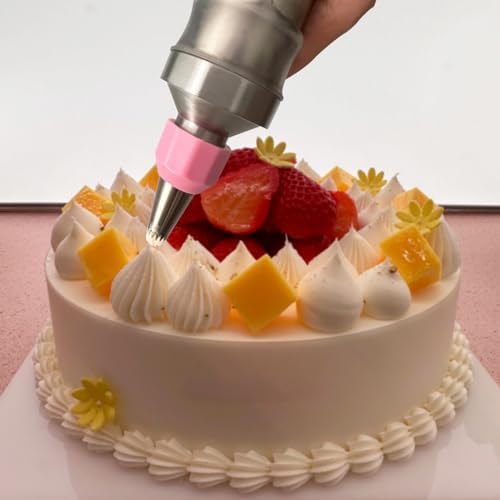 Dessert Decorating Syringe Set,Cake Decorating Tool,6 Piping Icing