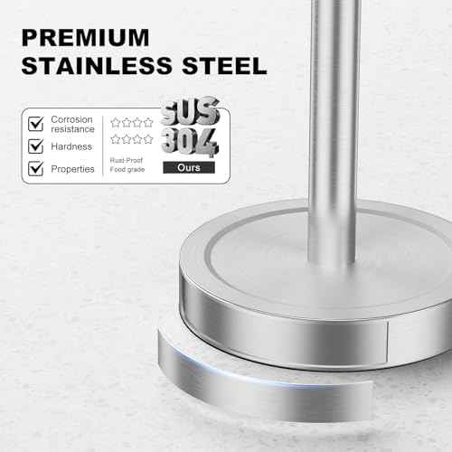 Nickel Paper Towel Holder, Countertop, Stainless Steel