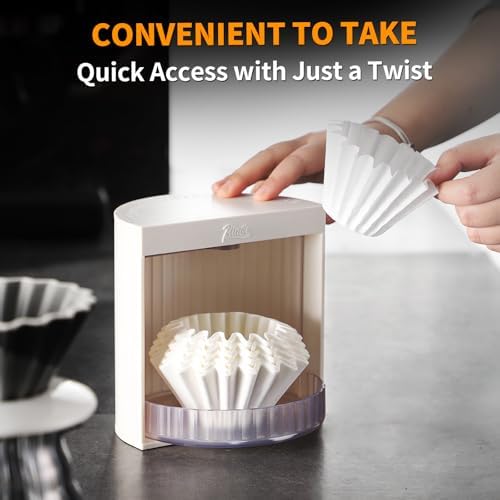Bincoo Rotatable Coffee Filter Holder,Basket Filter Paper Storage