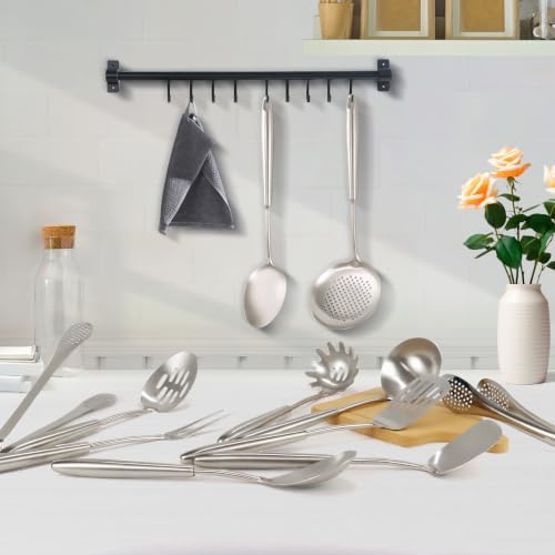 18/10 Stainlss Steel Kitchen Utensils Set, 11 Pcs Long Stainless Steel