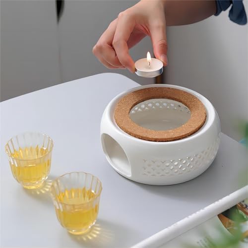Bamboo's Grocery LoKii Ceramic Teapot Warmer with Cork Cushion, Teapot