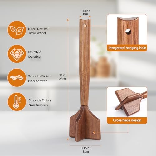 Wooden Meat Chopper,Ground Meat Masher,Beef Masher,Hamburger
