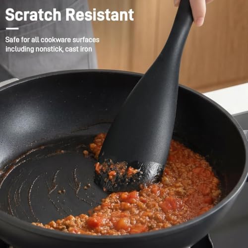 3 PACK Silicone Cooking Spoon Spatula for Nonstick Cookware