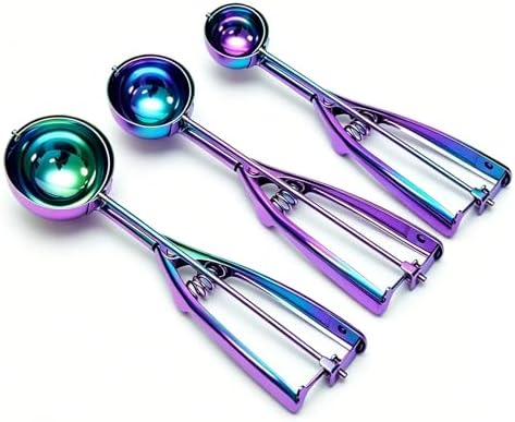 Colorful Ice cream spoon,cookie Scoop Set,Stainless steel ice cream