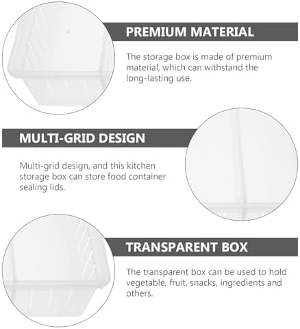 Xmas Kitchen Organizer Multi-grid Sealing Lid Container PP