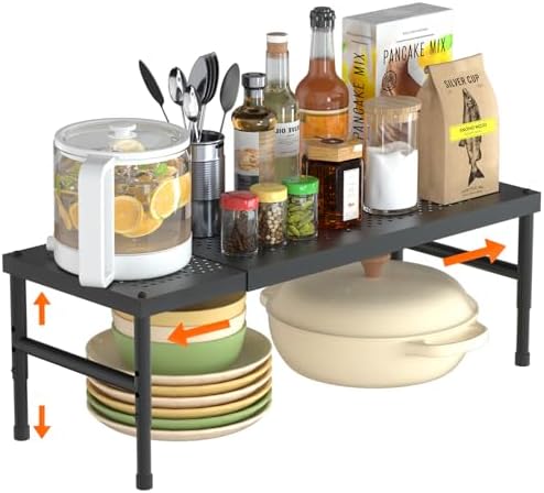 HI NINGER Expandable adjustable stackable kitchen organizer,Spice