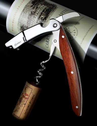 Wine Key - CORKAS Prestige Waiter Corkscrew with Rosewood Handle