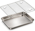 Titanium Baking Sheet with Cooling Rack Set of 2, 16x12Inch Cookie