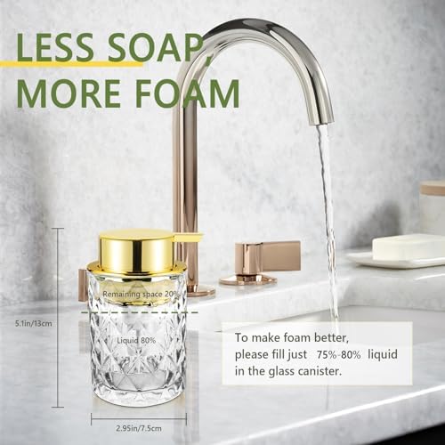 Glass Foaming Soap Dispenser Refillable Foaming Hand Soap Dispenser