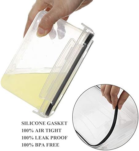 Wildone Airtight Food Storage Containers with Lids 0.8L, 16PCS, Black