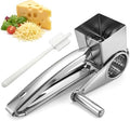 Stainless Steel Rotary Cheese Grater - Handheld Manual Food