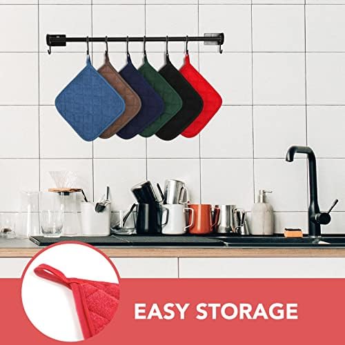 Joyhalo 4 Pack Heat Resistant Pot Holders - Terry Cloth Sets for