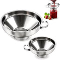 2-Piece Set Canning Funnel Set, Stainless Steel Wide Mouth with