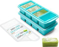 XOMOO Silicone Freezer Tray with Lid, 2-Pack