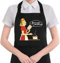Funny Cooking Apron with Pockets for Women, Gifts for Chefs Cooks
