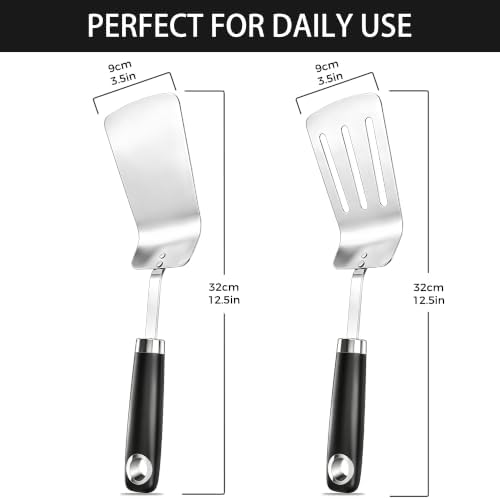 12.7-in Flexible Spatula Set, 18/8 Stainless Steel, 3.5-in Wide Turner