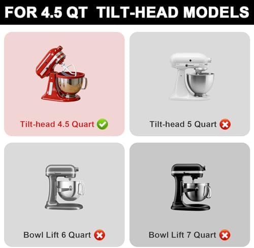 4.5 Qt Collapsible Kitchen Aid Silicone Mixer Mixing Bowl Liners with